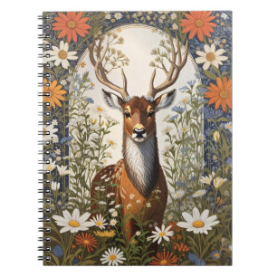 Deer Amid Daisy Blume Notizblock
