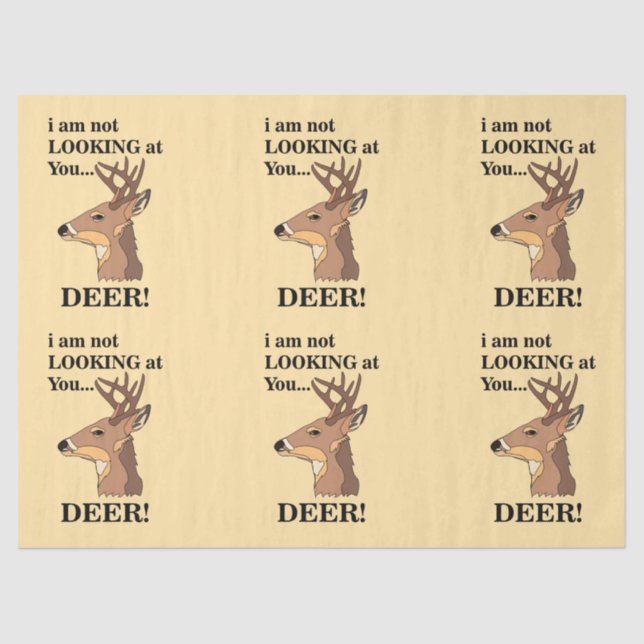 Deer Antler Funny Seidenpapier (Vorderseite)