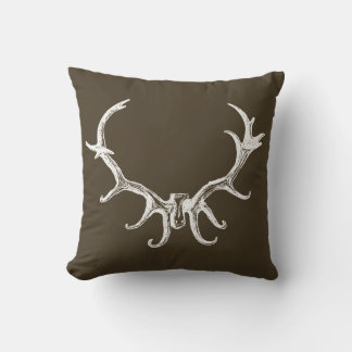 Deer Antler Stag Brown Retro Charm Antlers Kissen