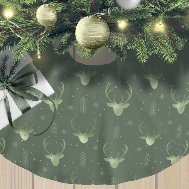 Deer Antlers Arrows Christmas Pattern Gr V2 ID861 Polyester Weihnachtsbaumdecke (Von Creator hochgeladen)