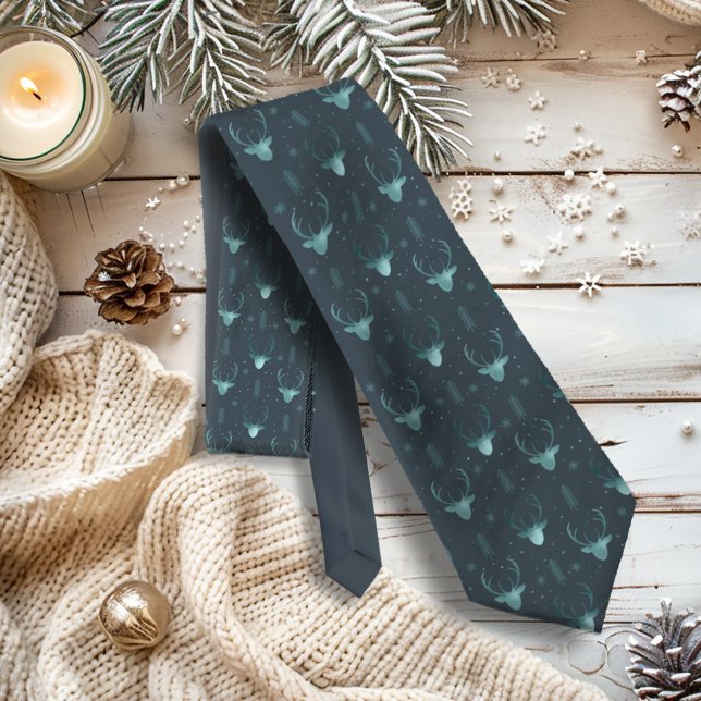 Deer Antlers Arrows Christmas Pattern V2 Tl ID861 Krawatte (Von Creator hochgeladen)