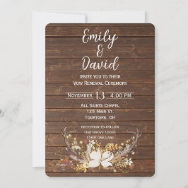 Deer Antlers Wedding Vow Renewal Einladung