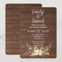 Deer Antlers Wedding Vow Renewal Einladung