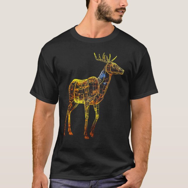 Deer artwork motif  animal deer T-Shirt (Vorderseite)