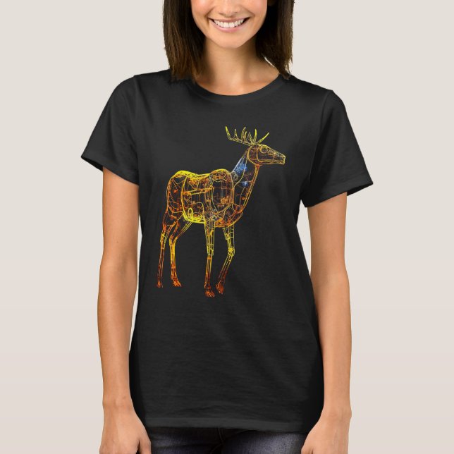 Deer artwork motif  animal deer T-Shirt (Vorderseite)