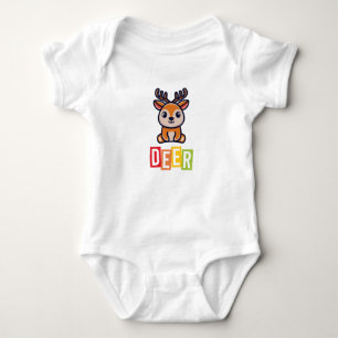 Deer Baby Jersey Bodysuit Baby Strampler