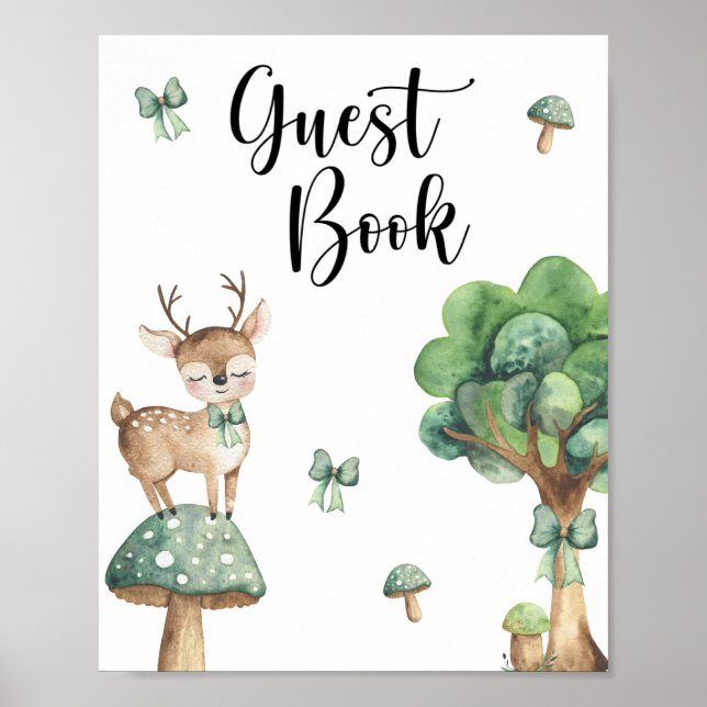 Deer Baby Shower - Gästebuch (Vorne)
