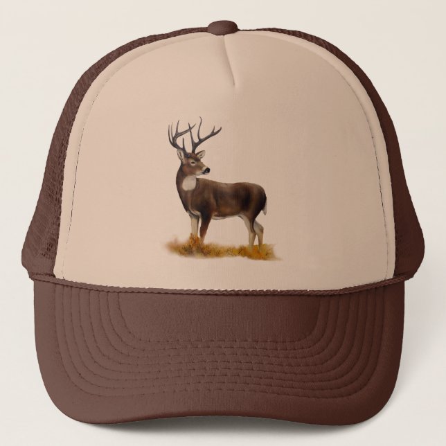 Deer Baseball Cap Truckerkappe (Vorderseite)
