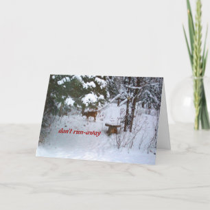 Deer Birthday-Funny Karte