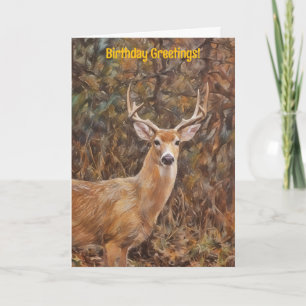 Deer Buck Antlers Geburtstagskarte Karte