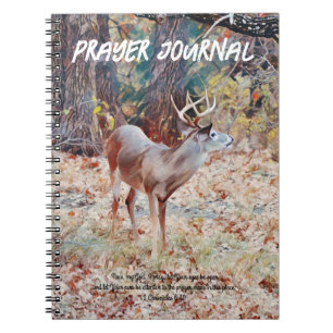 Deer Buck Art Prayer Journal Notizblock