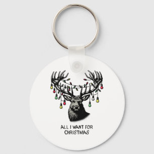 Deer Buck Doe alle Gewollt für Weihnachtsleuchten Schlüsselanhänger