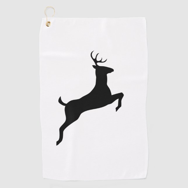 Deer Buck Golfhandtuch (Vorderseite)