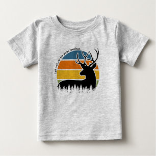 Deer Buck Lasse Natur sein Lehrer Retro Baby T-shirt