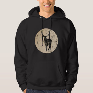 Deer Buck Nature Art Hoodie