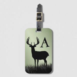 Deer Buck Stag Monogram Gepäckanhänger