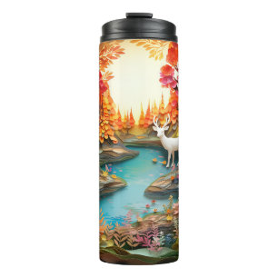 Deer by Stream Thermosbecher