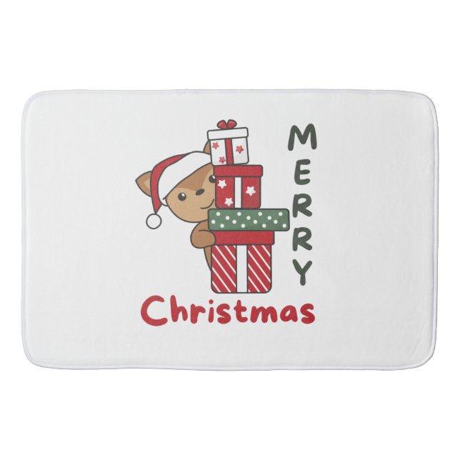 Deer Christmas Gift Winter Animals Deer Badematte (Vorderseite)