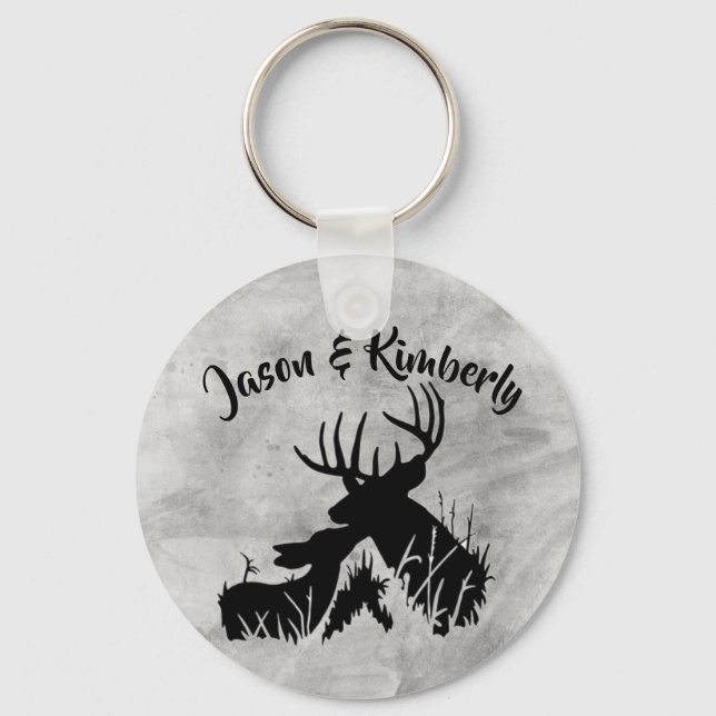 Deer Couple Schlüsselanhänger (Vorderseite)