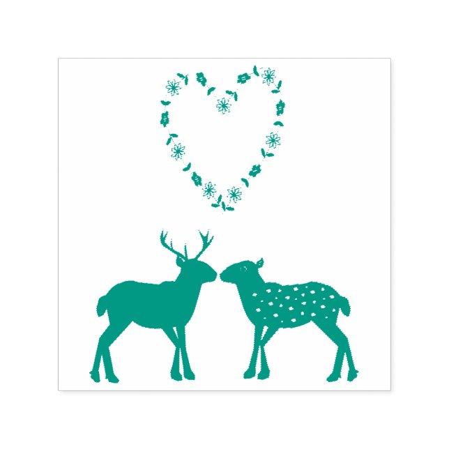 Deer Couple und Daisy Heart Permastempel (Design)