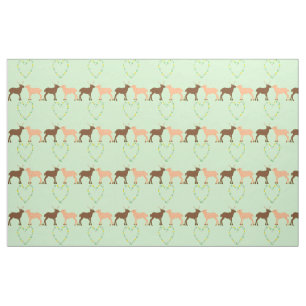 Deer Couple und Daisy Heart Stoff