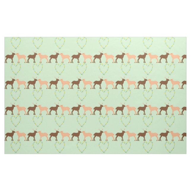 Deer Couple und Daisy Heart Stoff (Fat Quarter (45,7 x 55,9 cm))