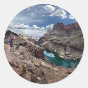 Deer Creek am Colorado River - Grand Canyon Runder Aufkleber