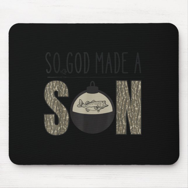 Deer Duck Fish Hunting Season Christian Son Kids B Mousepad (Vorne)