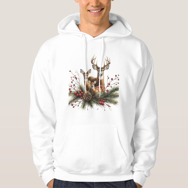 Deer Family  Hoodie (Vorderseite)
