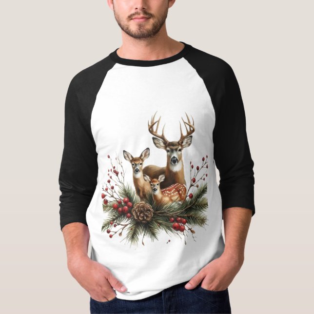 Deer Family  T-Shirt (Vorderseite)