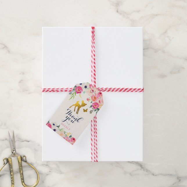 Deer Favor Tags Geschenkanhänger (Mit Garn)