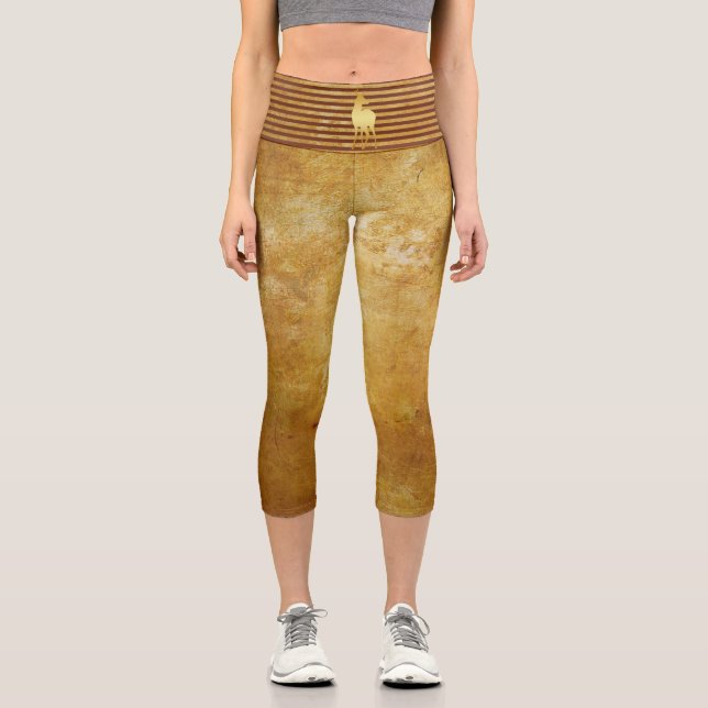 Deer Gold Capri Leggings (Vorderseite)