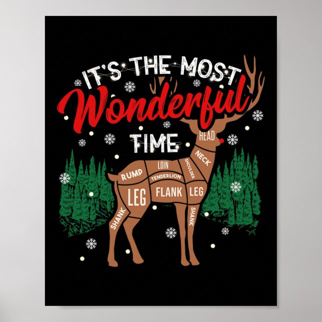 Deer Grillen Funny Grilling Grillen Pitmaster Chri Poster (Vorne)