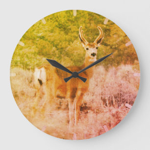 Deer Große Wanduhr