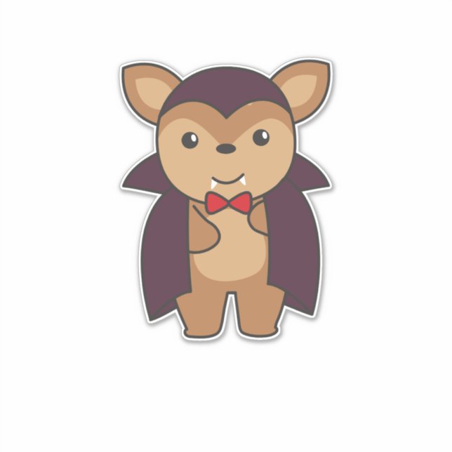 Deer Halloween Cute Devil Vampire Kostüm Aufkleber (Vorderseite)