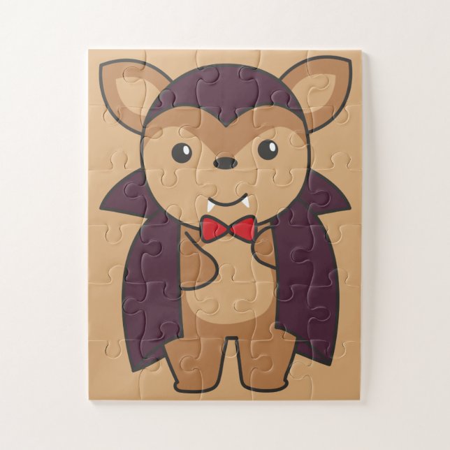 Deer Halloween Niedlich Devil Vampire Kostume Jigs Puzzle (Vertikal)