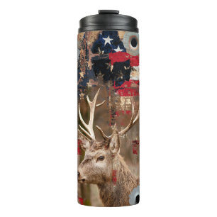 Deer Hunter American Flag Thermosbecher