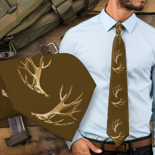 Deer Hunter Antlers Dark Brown Krawatte