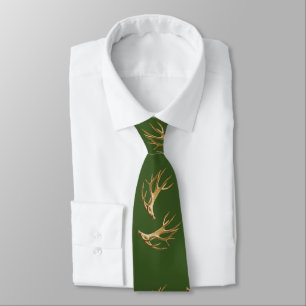 Deer Hunter Antlers Forest Green Krawatte