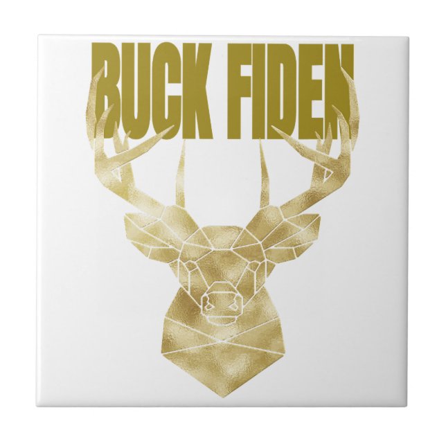 Deer Hunter Buck Fiden Political Anti-BIden Wall H Fliese (Vorderseite)