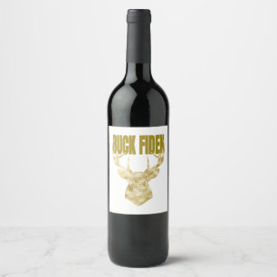 Deer Hunter Buck Fiden Political Anti-BIden Wall H Weinetikett