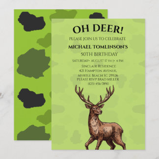 Deer Hunter Camouflage Geburtstagseinladung Einladung