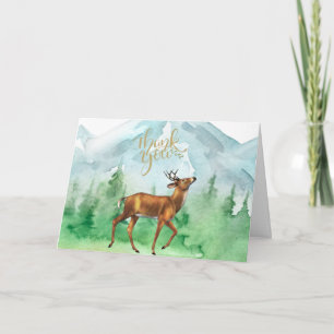 Deer Hunter Forest Mountain Danke Karte