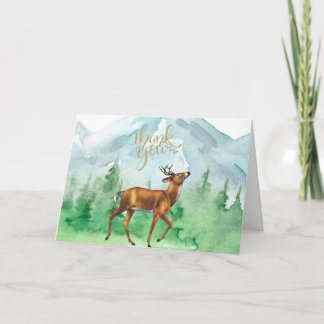 Deer Hunter Forest Mountain Danke Karte