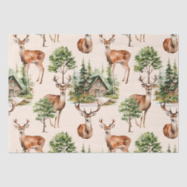Deer Hunter Nature Rustic Holiday Weihnachten Seidenpapier