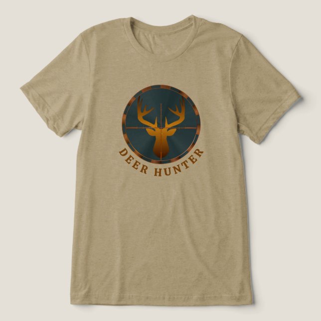Deer Hunter Tri-Blend Shirt (Design Vorderseite)