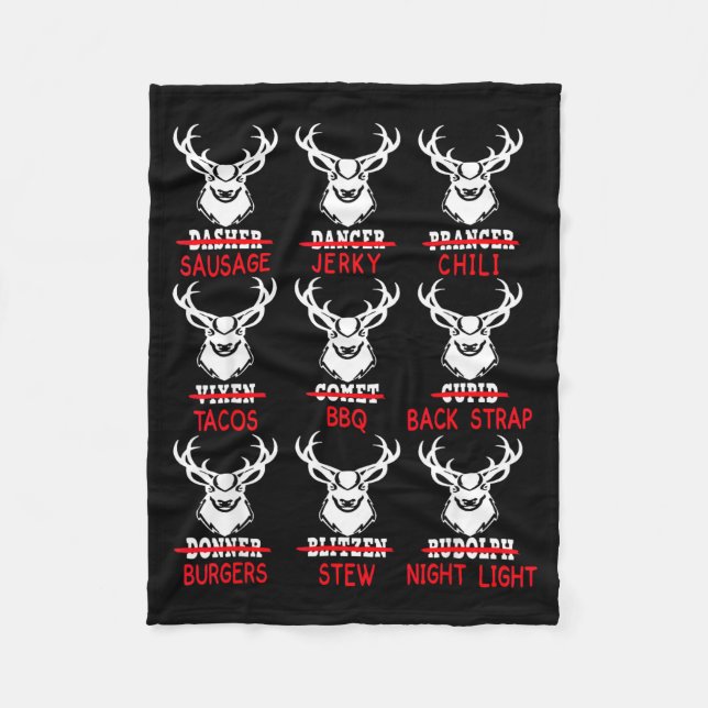 Deer Hunting Gift Hunter Of All Santa's Reindeer  Fleecedecke (Vorderseite)