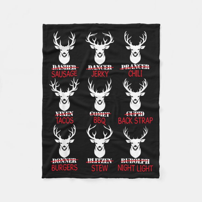Deer Hunting Gift Hunter Of All Santa's Reindeer  Fleecedecke (Vorderseite)
