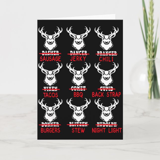Deer Hunting Gift Hunter Of All Santa's Reindeer  Karte (Vorderseite)