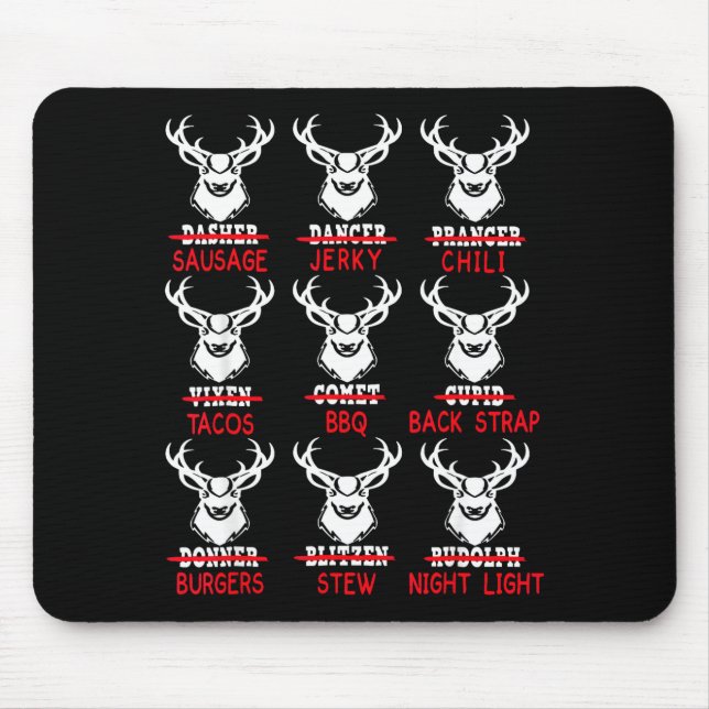 Deer Hunting Gift Hunter Of All Santa's Reindeer  Mousepad (Vorne)